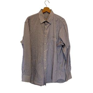 Valentino Vintage Striped Long Sleeve Button-Down Shirt Men's Size 10.5 (34-35)